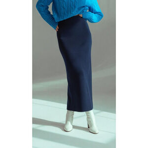 St. John Women's Navy Blue Ankle Length Pencil Skirt Size 10 Workwear